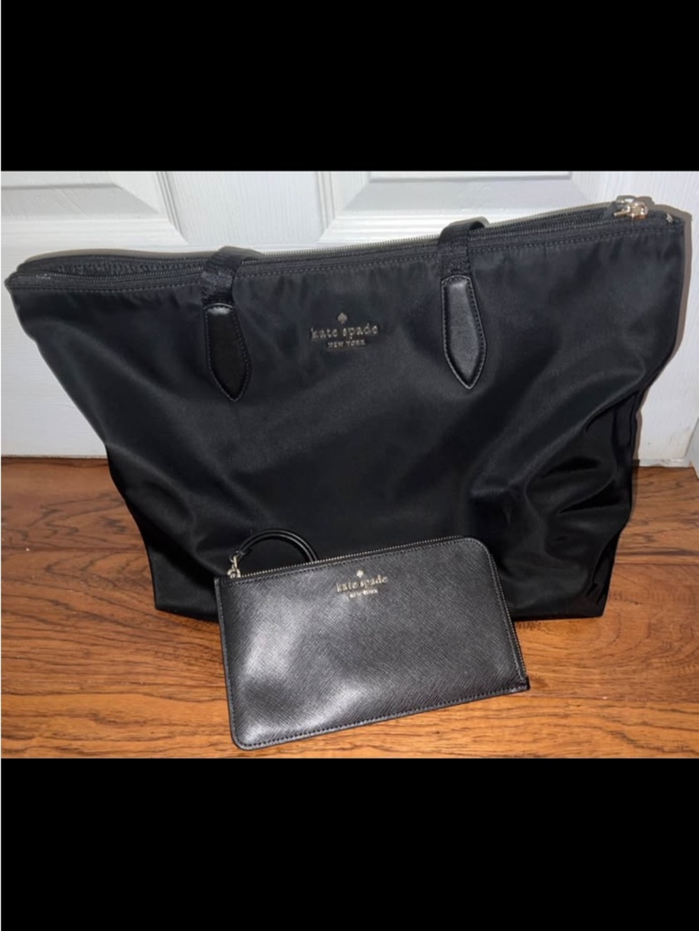 kate spade Black Nylon Tote with Matching Wristlet Insert